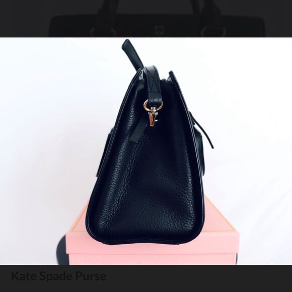 Kate Spade New York Black Leather Mini Hadley Street Bernadine Crossbody Bag - Picture 6 of 16